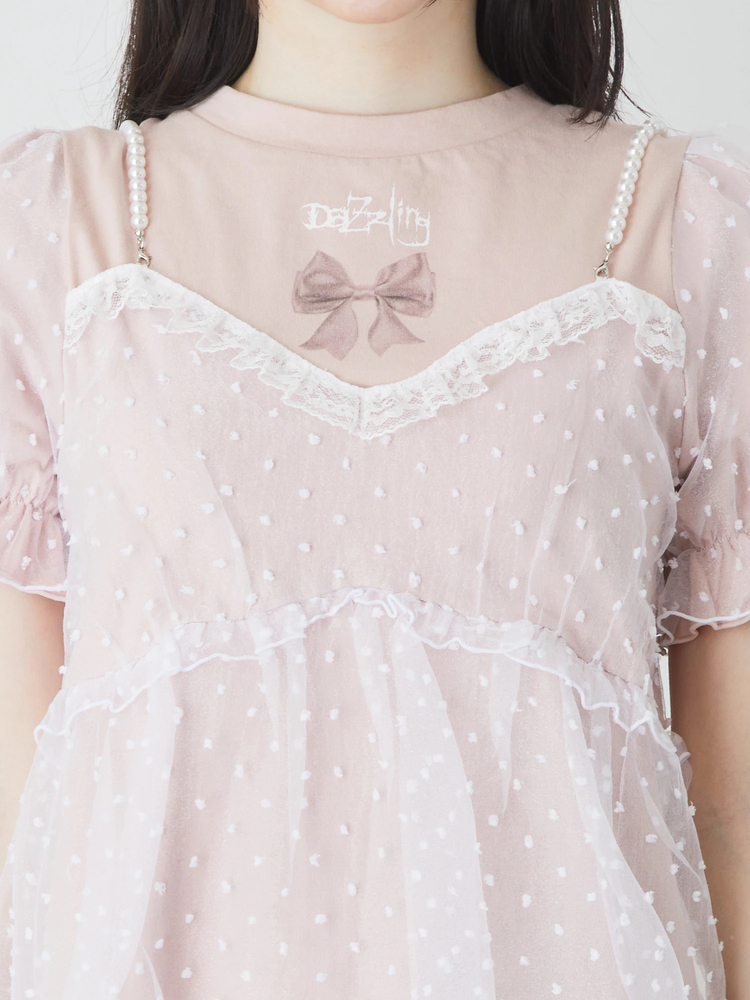 Ank Rouge ティアードレイヤードTe 【ホワイト】 ティアードレイヤードTe - Ank Rouge(アンクルージュ)のTシャツ