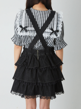 ank rouge BemqinデニムJSK ネイビー　アンクルージュ BemqinデニムJSK - Ank Rouge(アンクルージュ)のワンピース