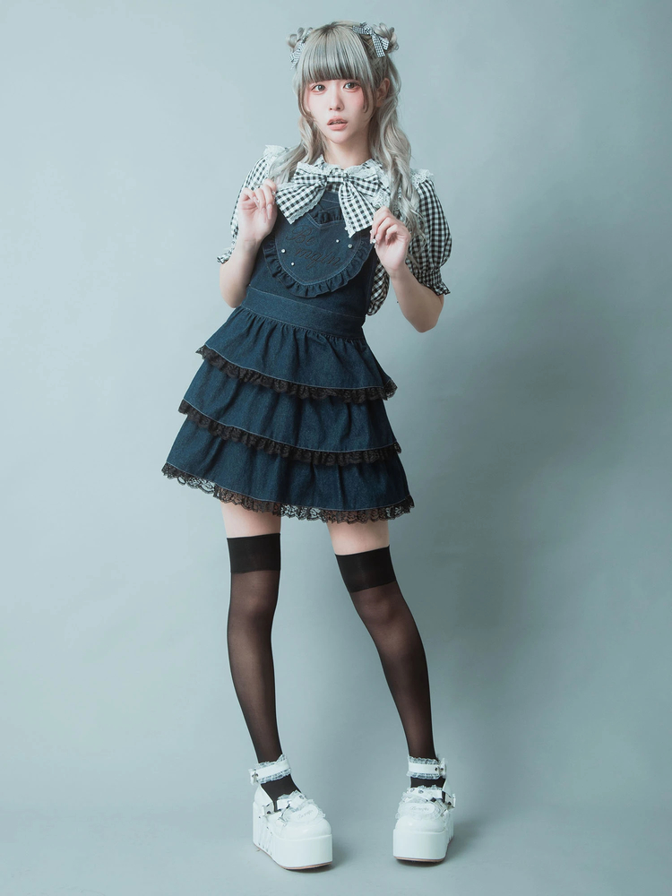 Ank Rouge BemqinデニムJSK BemqinデニムJSK - Ank Rouge(アンクルージュ)のワンピース