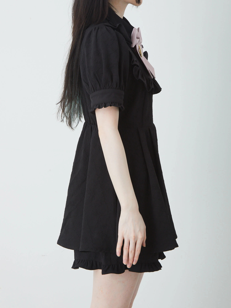 AnkRouge ローズジャガードコンビネゾン ワンピース ローズジャガードコンビネゾン - Ank Rouge(アンクルージュ)の