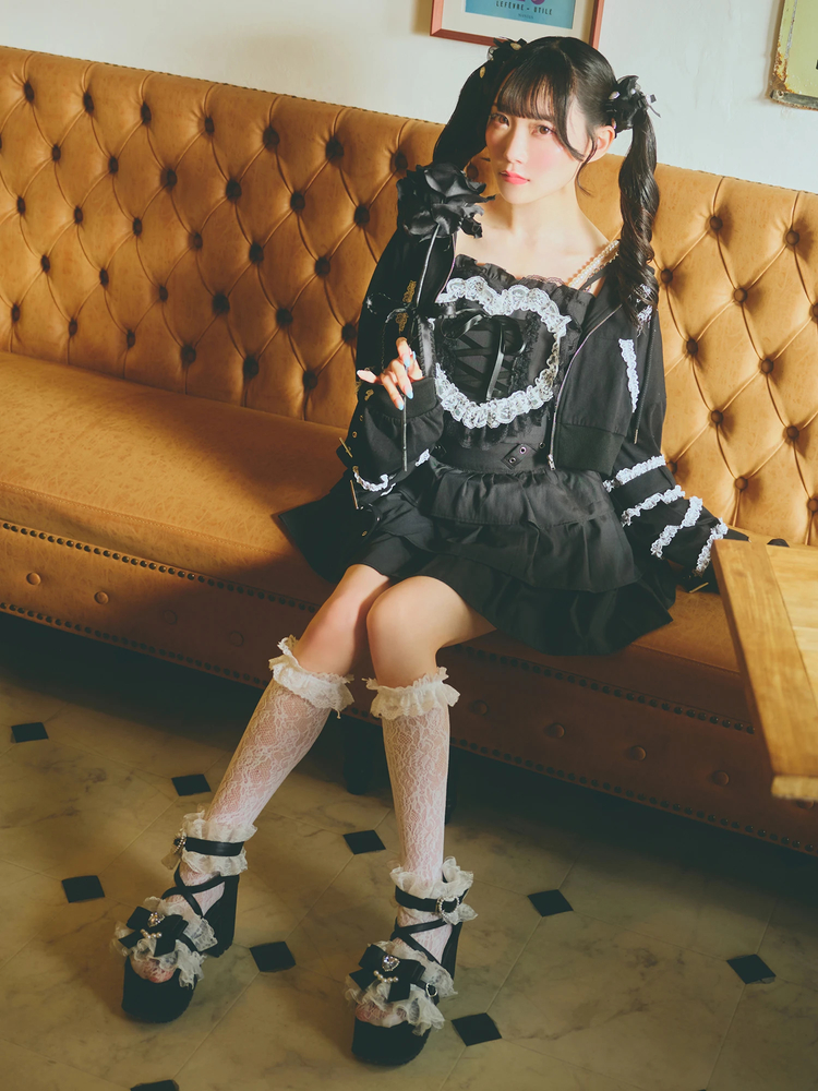 Ozz Croce　編み上げリボン　バレエコア　y2k coquette 00s Ozz Croce編み上げリボンバレエコアy2k coquette 00s