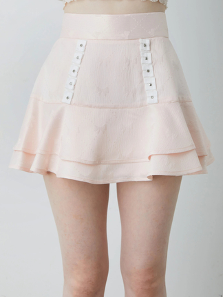 リボンジャガードフレアスカパン - Ank Rouge(アンクルージュ)の