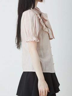 リボンタイブラウス
