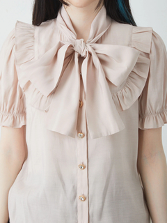 リボンタイブラウス