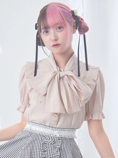 リボンタイブラウス