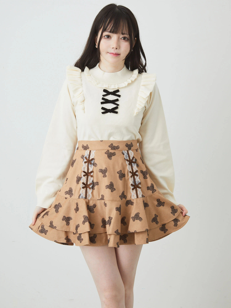 くまちゃんコーデュロイスカート - Ank Rouge(アンクルージュ)の