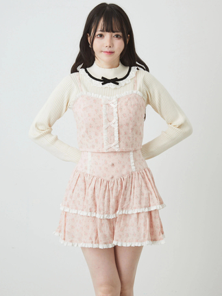 大特価!! 小花柄ティアードスカパン Rouge(アンクルージュ)の Ank - ワンピース