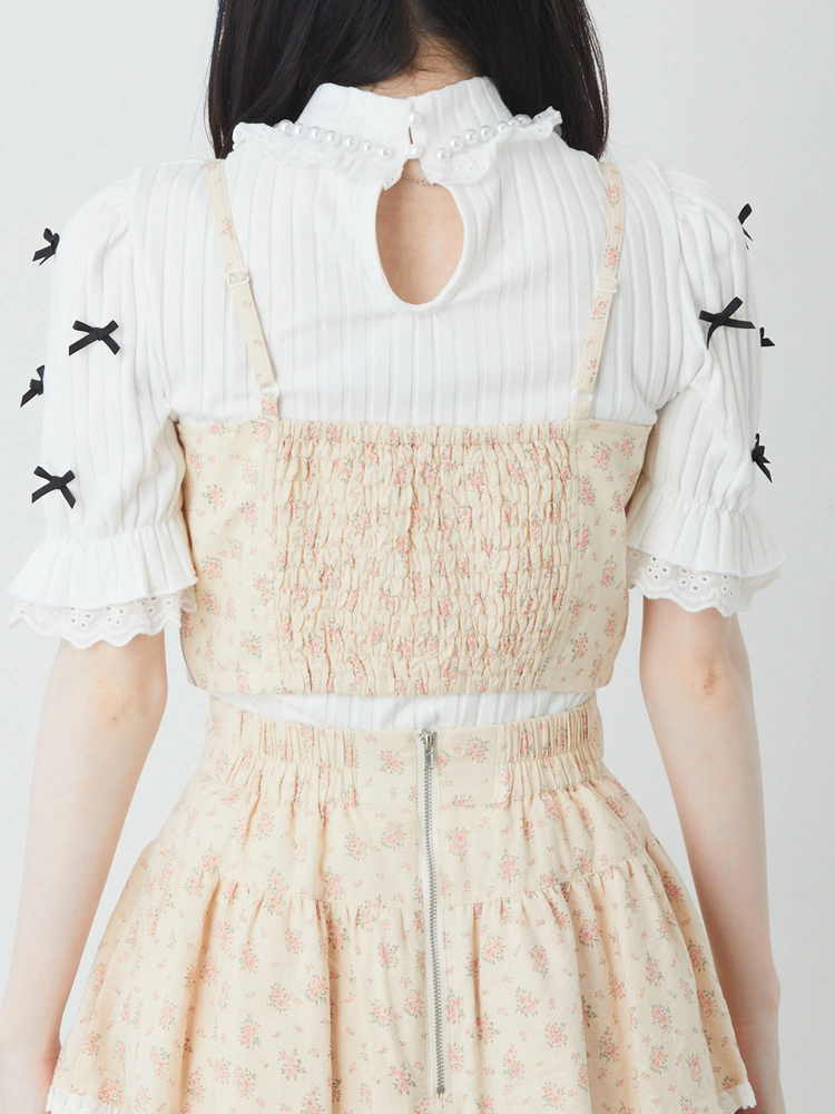 小花柄リボンビスチェ - Ank Rouge(アンクルージュ)のTシャツ