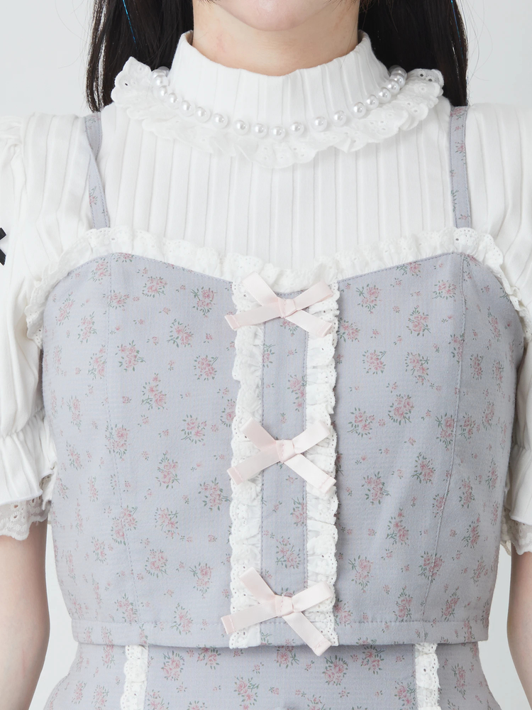 小花柄リボンビスチェ - Ank Rouge(アンクルージュ)のTシャツ