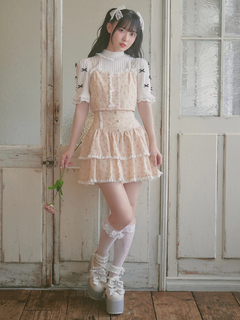 小花柄リボンビスチェ