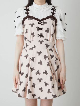 【くま子さん専用】オフショルfrillキャミワンピース、シュシュのセット くまちゃんキャミワンピース - Ank Rouge(アンクルージュ)の