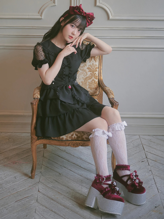 BigおリボンおひめさまティアードOP - Ank Rouge(アンクルージュ