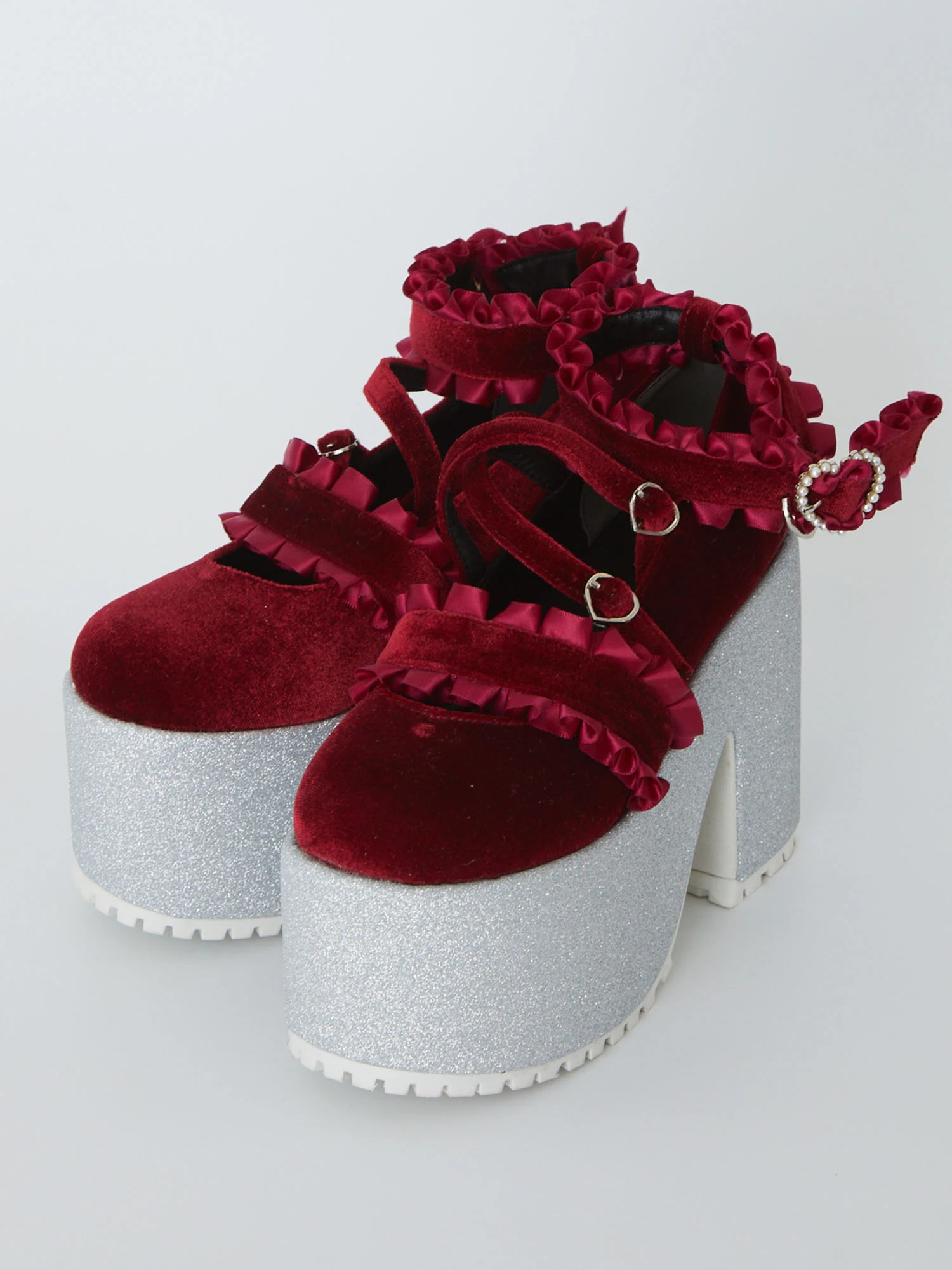 Ank Rouge（アンクルージュ）の「ダブルリボン＆チェーン厚底シューズ（その他シューズ）」 - WEAR