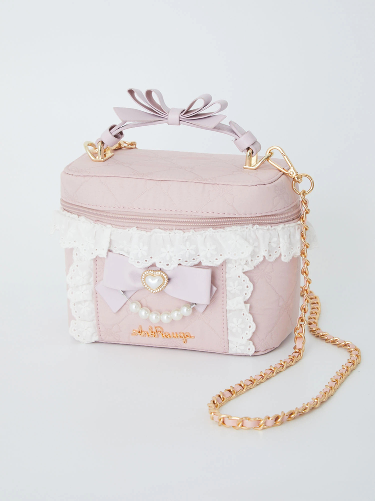 Ank Rouge ノベルティ レースバニティbag ピンク