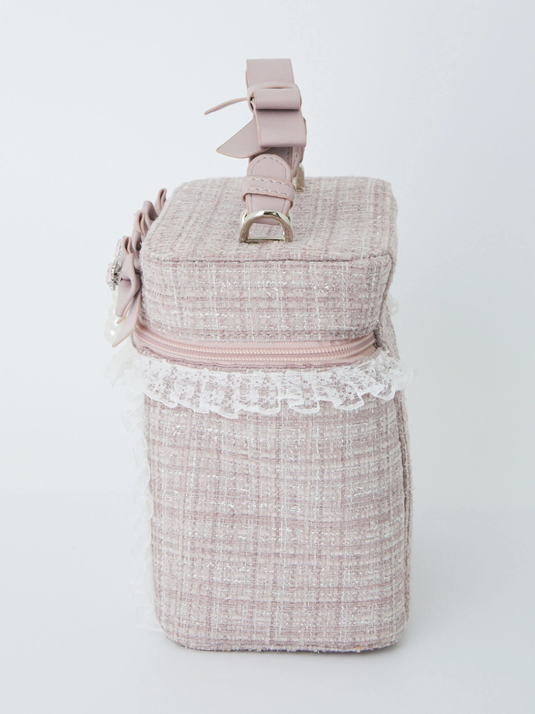 Ank Rouge ホワイト 確定ファンサのおまじないツイードバニティBag 確定ファンサのおまじないツイードバニティBag - Ank Rouge(アン