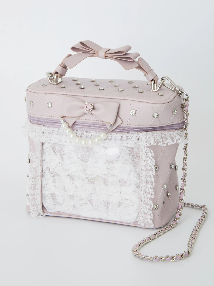Ank Rouge ノベルティ レースバニティbag ピンク Ank Rouge ノベルティ レースバニティBAG ピンク