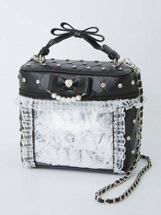 確定ファンサのおまじないビジューキルティングバニティBag