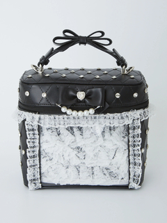 確定ファンサのおまじないビジューキルティングバニティBag