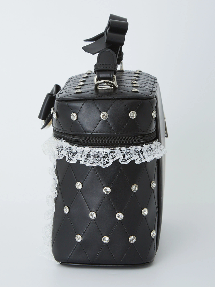 確定ファンサのおまじないビジューキルティングバニティBag