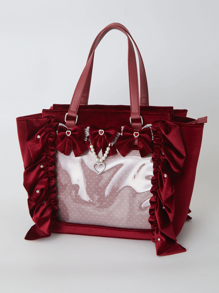 まとめ買いでお得 確定ファンサのおまじないベロアBag(特大) Rouge(アン Ank - バッグ