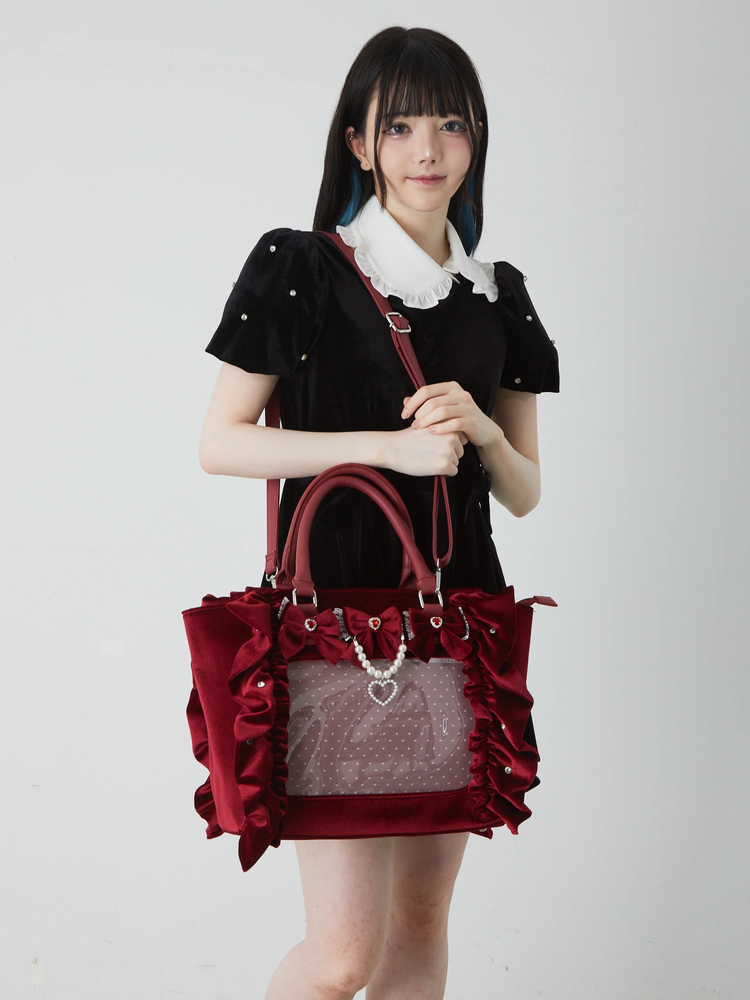 確定ファンサのおまじないベロアBag(大) - Ank Rouge(アン
