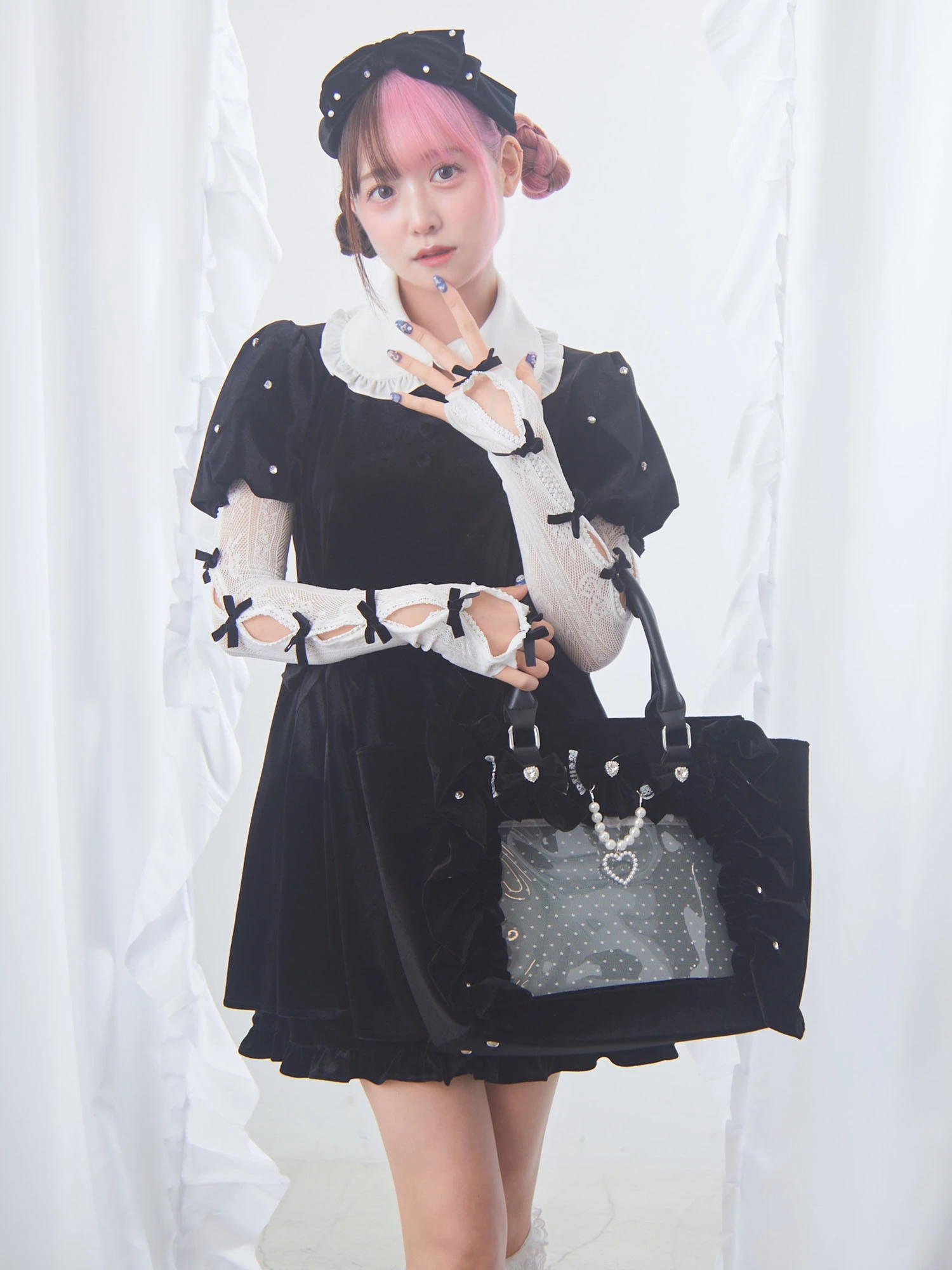 確定ファンサのおまじないベロアBag(大) - Ank Rouge(アン 確定ファンサのおまじないベロアBag(大) - Ank Rouge(アン