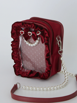 確定ファンサのおまじないキラキラビジューキルティングぬいBag