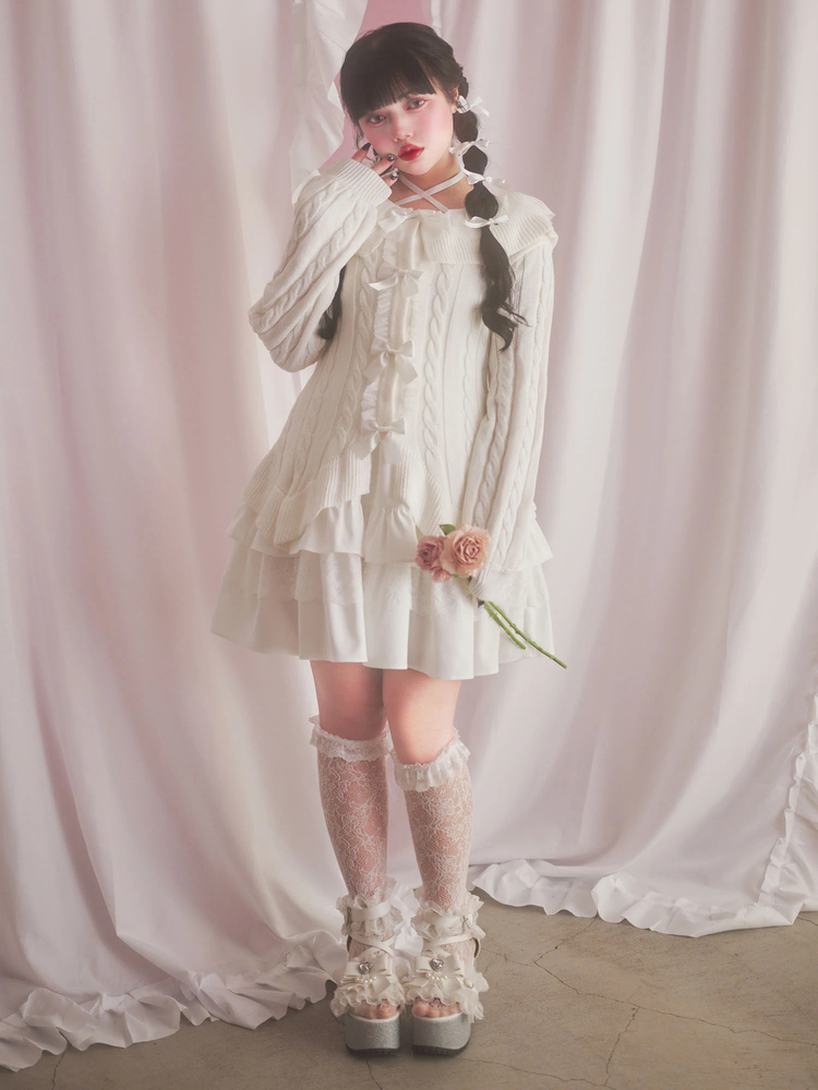 フリルリボンチュニックカーデ - Ank Rouge(アンクルージュ)のカーデ