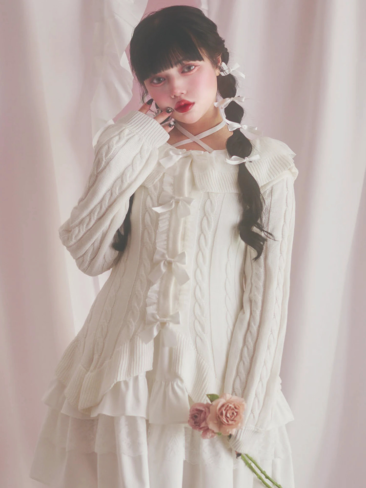 フリルリボンチュニックカーデ - Ank Rouge(アンクルージュ)の