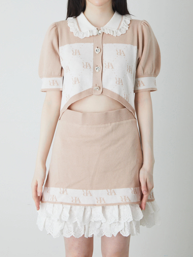 aiyam♡  新品未使用 Mejular ベージュサイズ1 モノグラムポロニットOP - Ank Rouge(アンクルージュ)の