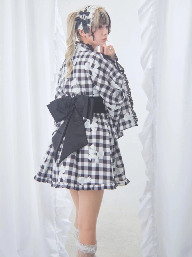 Bemqinギンガムリボン浴衣ワンピース - Ank Rouge(アンクルージュ)の  