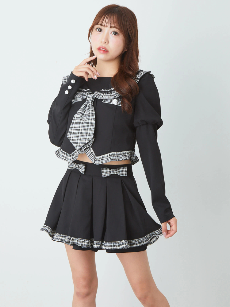 チェック配色タックスカパン - Ank Rouge(アンクルージュ)のショート