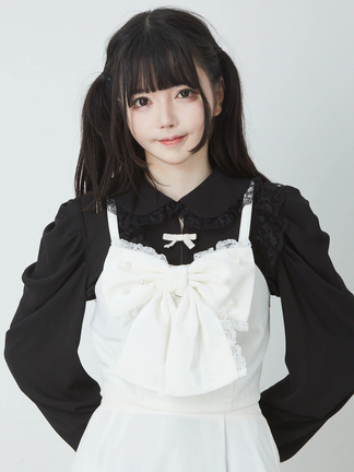 サンローラン リボンビスチェ ブラック・ホワイト ベロアリボンビスチェ - Ank Rouge(アンクルージュ)のキャミソール