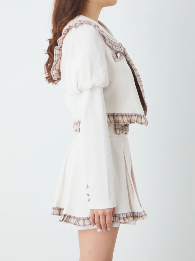 チェック配色パフTOPS - Ank Rouge(アンクルージュ)のシャツ・ブラウス  