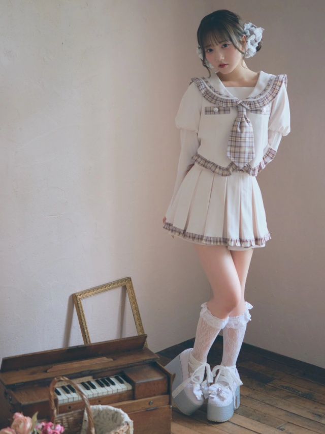 チェック配色パフTOPS - Ank Rouge(アンクルージュ)のシャツ・ブラウス  