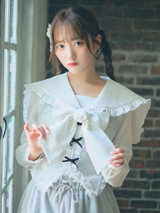 UNMINOU アンミヌ リボンブラウス ホワイト UNMINOU アンミヌ リボン