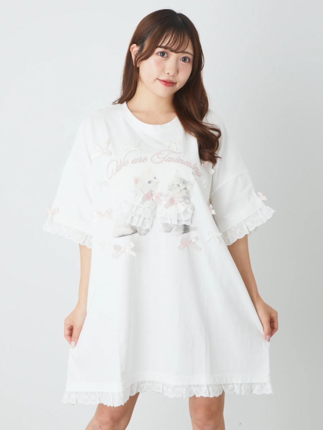 ツインキャットBigTe - Ank Rouge(アンクルージュ)のTシャツ 