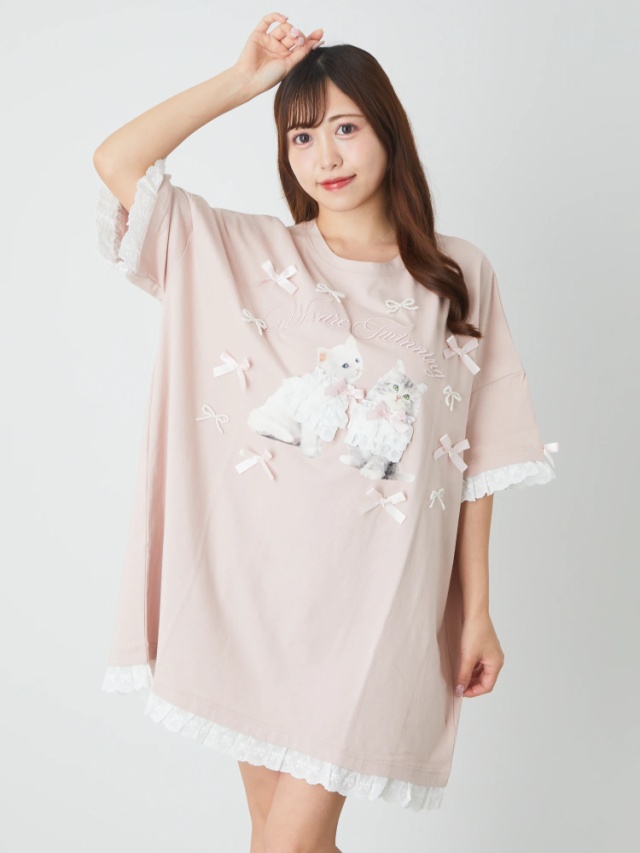 ツインキャットBigTe - Ank Rouge(アンクルージュ)のTシャツ 