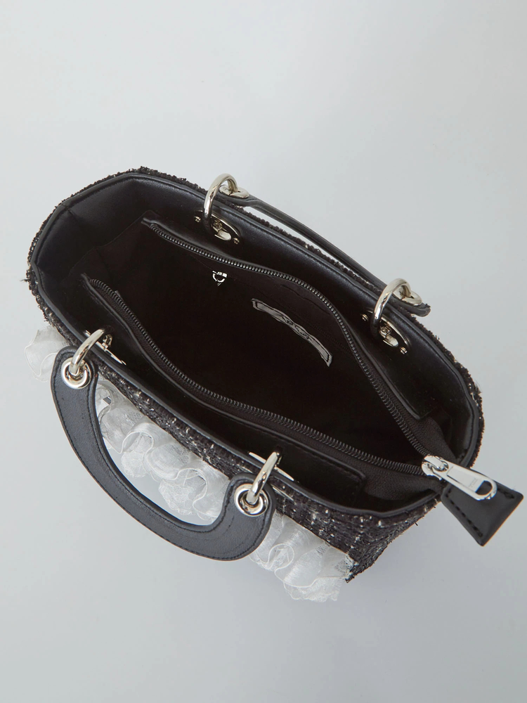 Ank Rouge ノベルティ　ツイード　ブラック　ショルダーバッグ モノグラムツイードBag - Ank Rouge(アンクルージュ)の