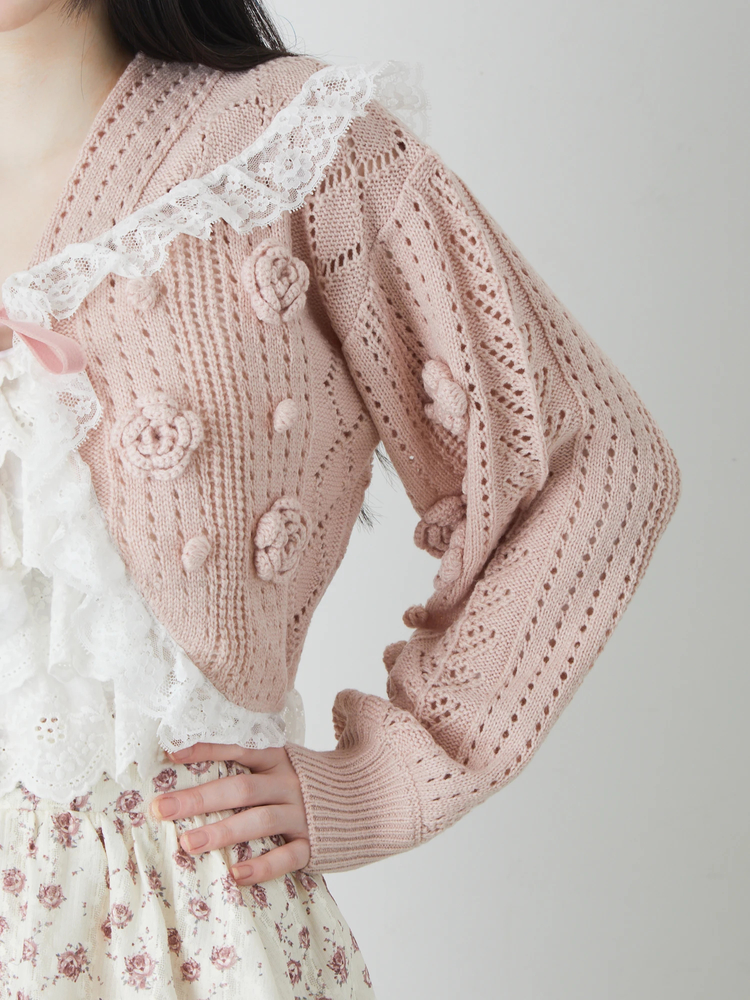 希少】Hysteric Glamour かぎ針編みボレロ y2k グランジ 鍵編みお花