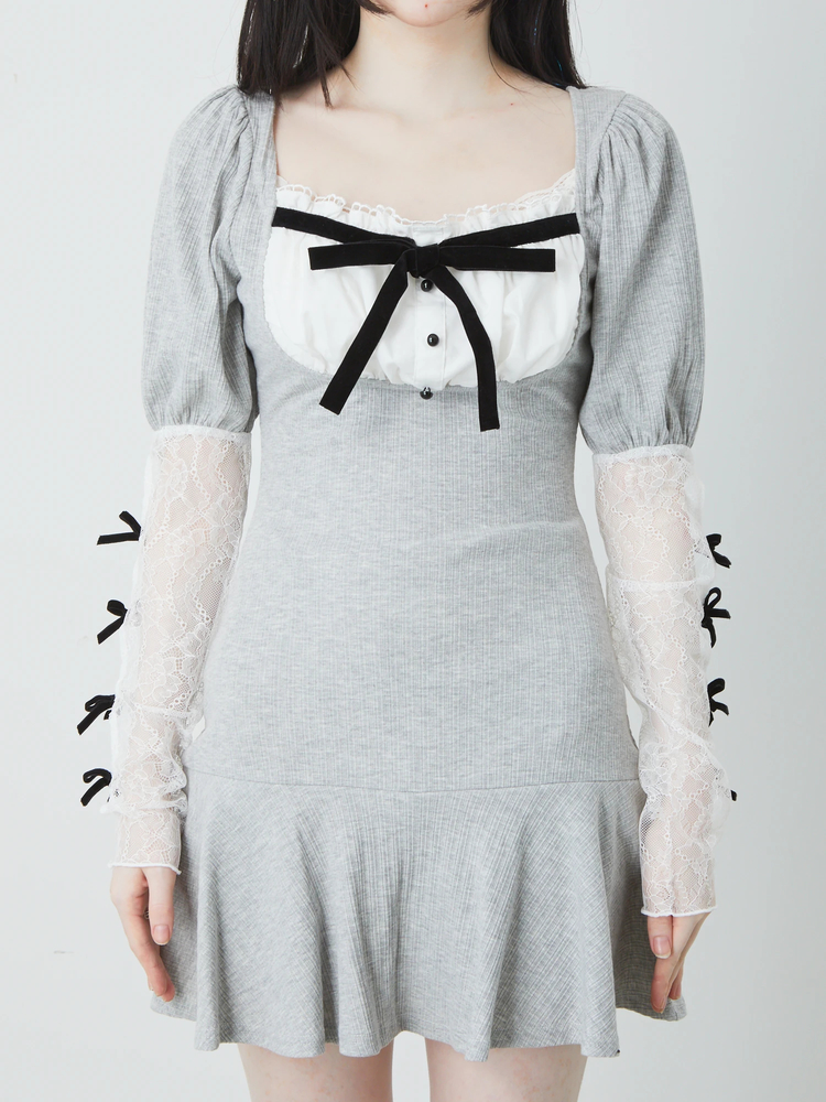 Ank Rouge バレエコアカットワンピース　ホワイト バレエコアカットワンピース - Ank Rouge(アンクルージュ)の