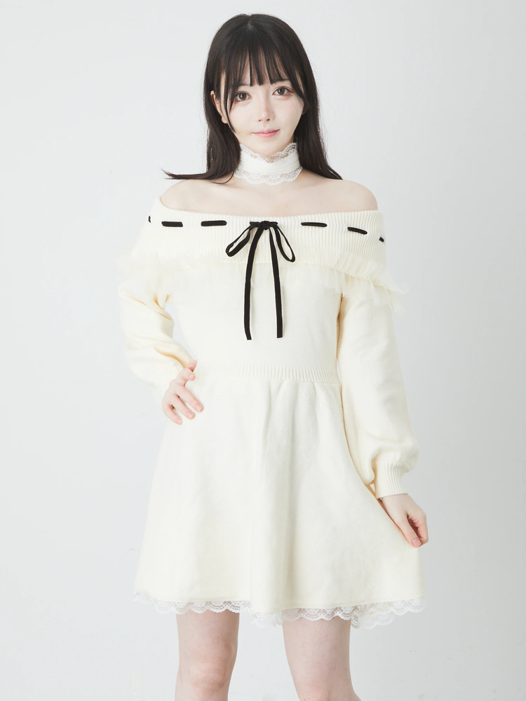 定価3万円以上☆デニーローズ☆ドットワンピ☆オフショル
