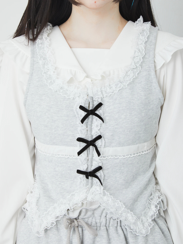 裏毛リボンベスト - Ank Rouge(アンクルージュ)のベスト・ジレ