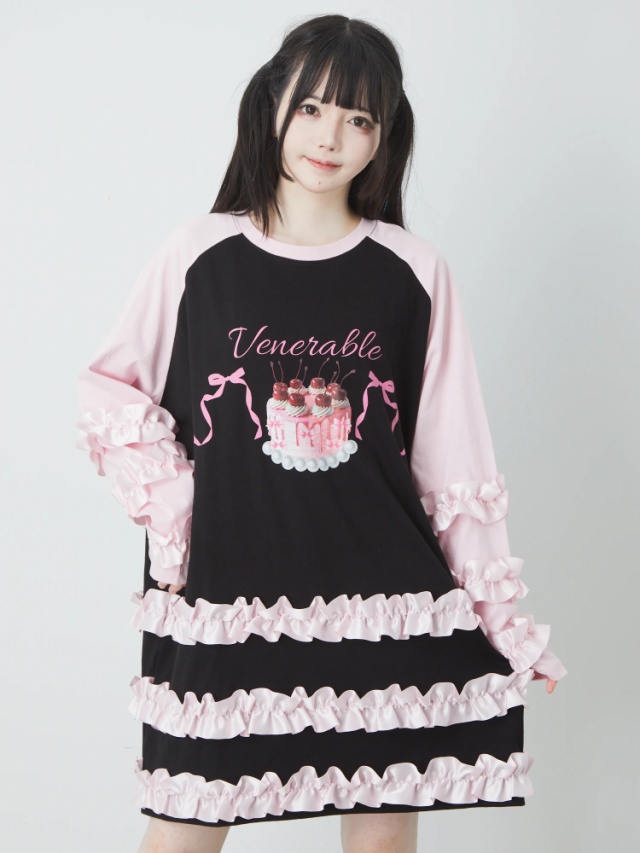 ケーキラグランロンTe - Ank Rouge(アンクルージュ)のTシャツ  