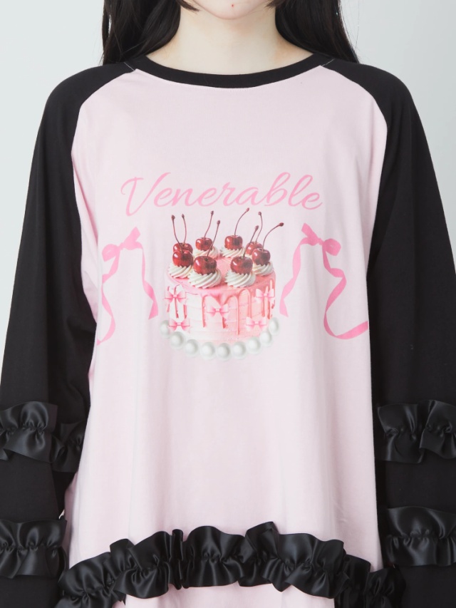 ケーキラグランロンTe - Ank Rouge(アンクルージュ)のTシャツ 