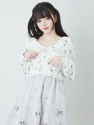 フリルリボンボレロカーデ - Ank Rouge(アンクルージュ)のカーデ