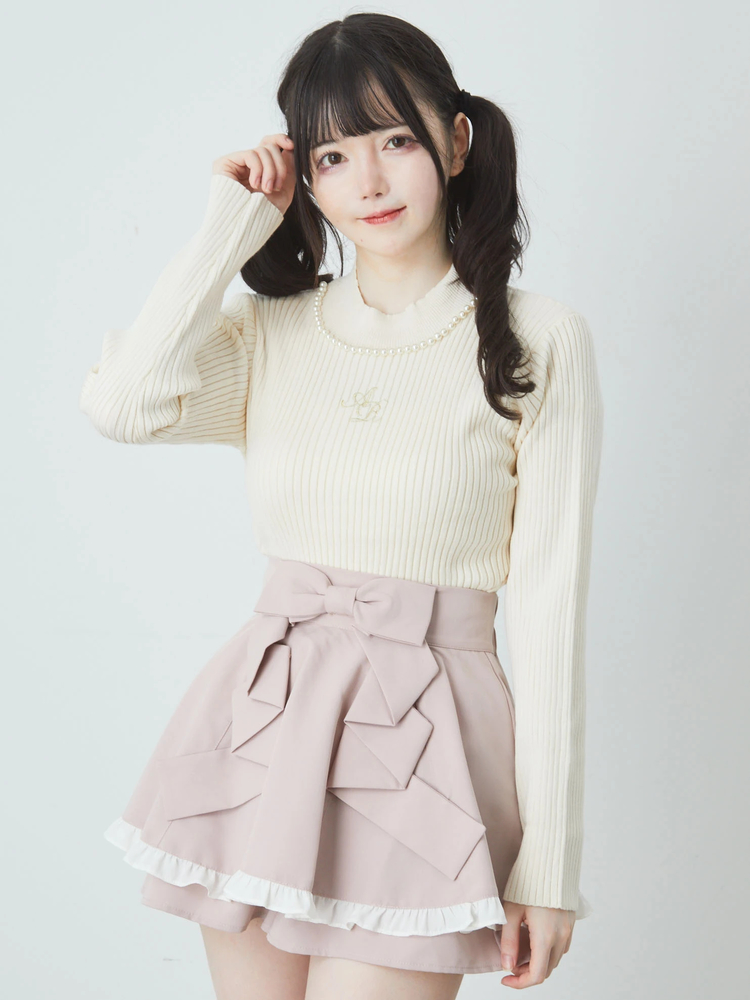 ブランド雑貨総合 ロゴ刺しゅうニットTOPS - Ank Rouge(アンクルージュ)のニット トップス
