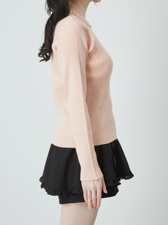 ロゴ刺しゅうニットTOPS