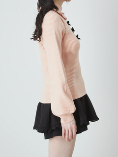 3つリボンフリルニットTOPS