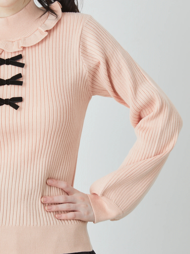 Avrill ribbon tops アイボリー F ANDMARY】Avrill ribbon tops